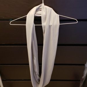 Gray Infinity Scarf with Secret Pouch